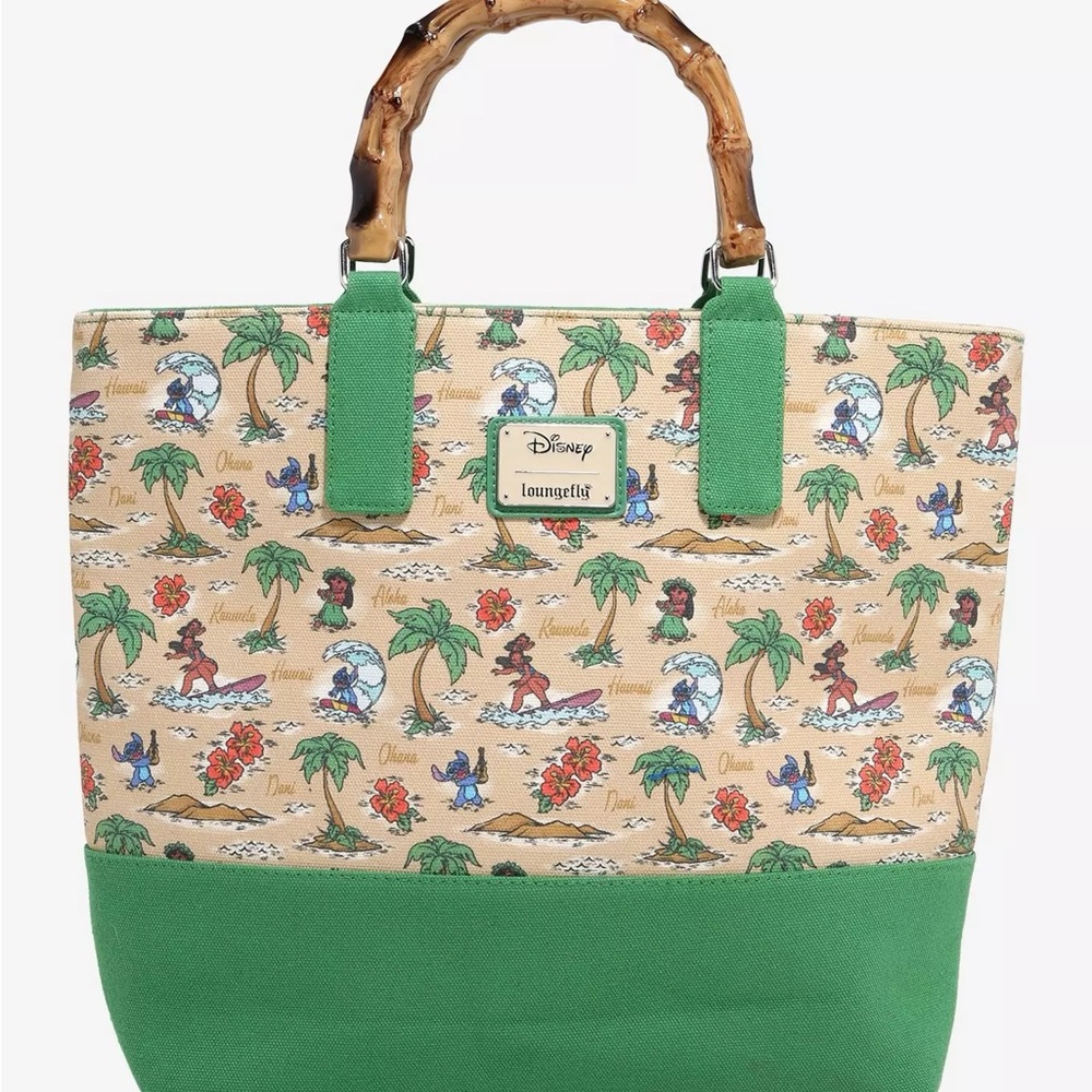 Loungefly Disney Tropical Print Tote - Lilo & Stitch